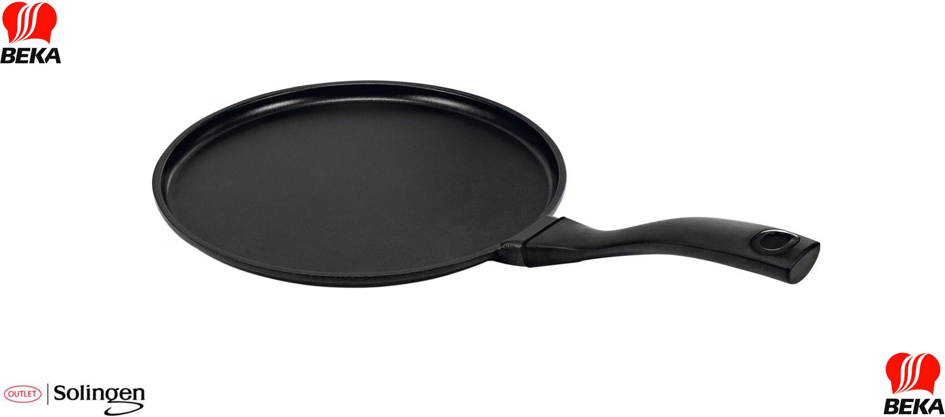 BEKA Energy non-stick pancake pan 25 x 2 cm, Висококачествен тиган за палачинки, изработен от лят алуминий, подходящ за печене на всички видове готварски печки, размер: 25 x 2 cм, BEKA "Energy"