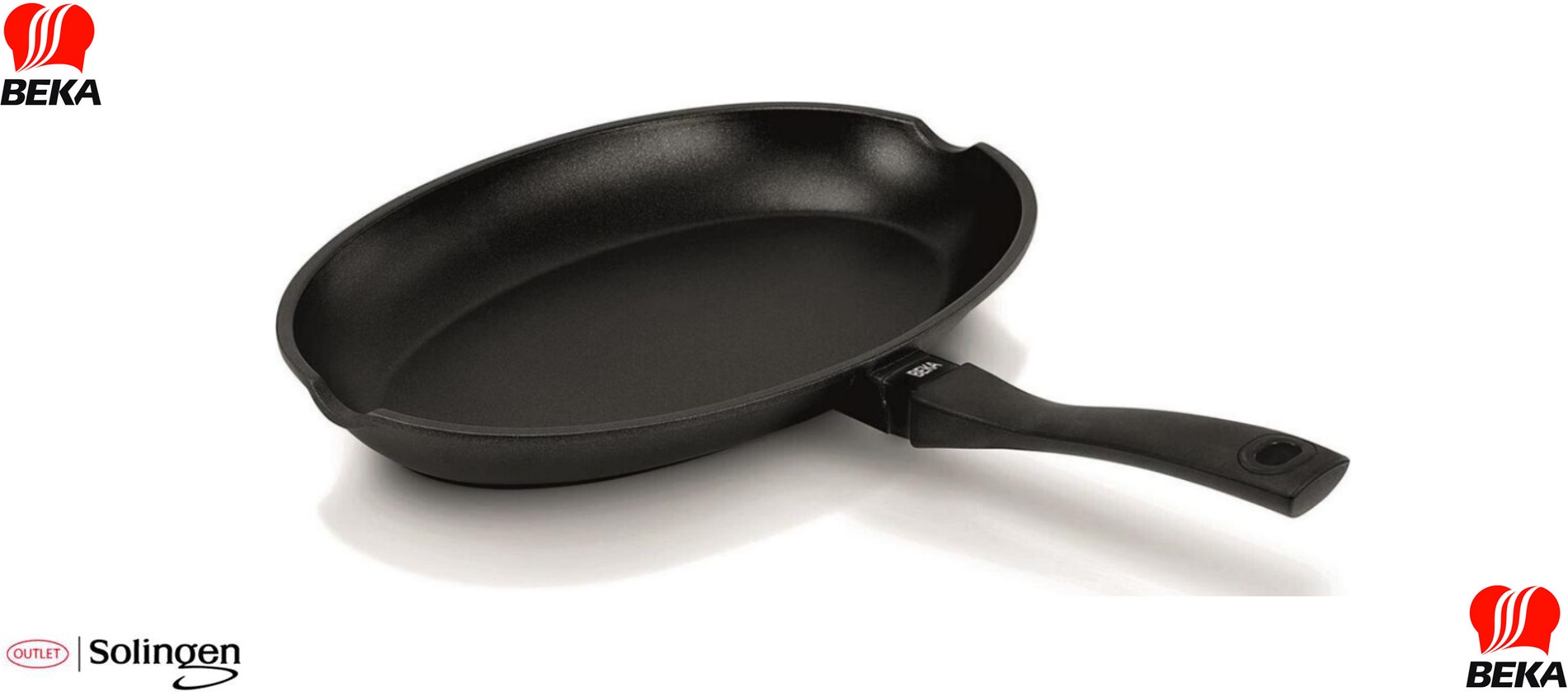 BEKA Energy non-stick fish pan 34 x 23 cm, Висококачествен тиган за риба, изработен от лят алуминий, подходящ за печене на всички видове готварски печки, размер: 34 x 23 cм, BEKA "Energy"